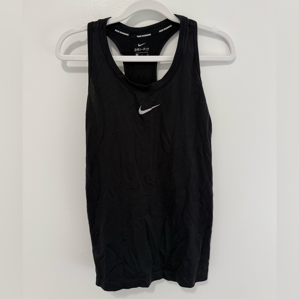 Lightweight Nike Dri-FIT tank with breathable mesh panels for airflow